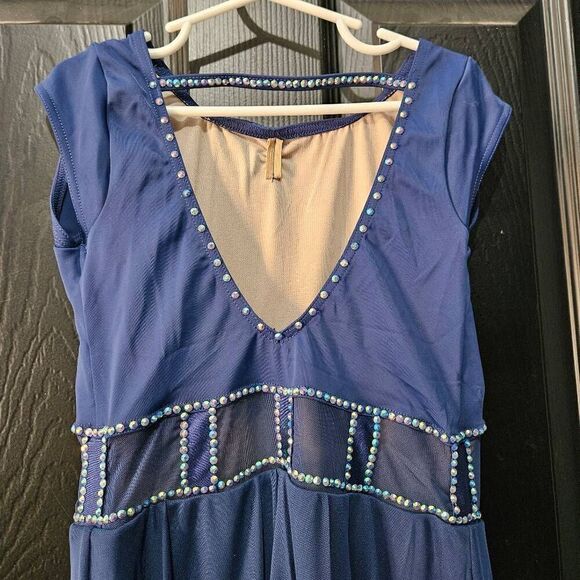 Weissman NWOT semi custom child medium dance costume blue lyrical tap solo - Picture 6 of 11